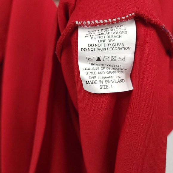 Majestic Cool Base Long Sleeve Shirt Mens Size L Pullover Red Baseball Athletic - Picture 9 of 9